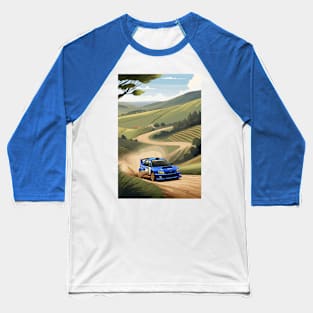 Blue WRX Rally Car Poster JDM Baseball T-Shirt